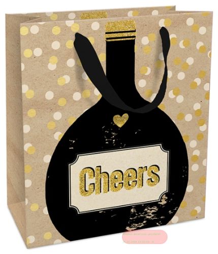 Bild von Geschenktasche matt, 18x21x8cm, Confetti Cheers - VE 8
