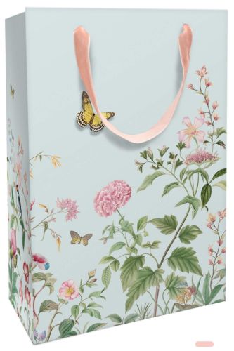 Bild von Geschenktasche matt, 24x36x13cm, Vintage Romance pale blue - VE 8