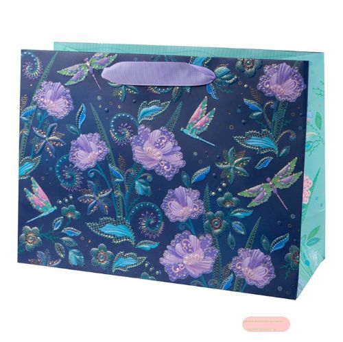 Bild von Geschenktaschen, 25x18x10cm, Nature's Melody blue - VE 6