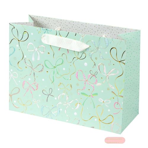Bild von Geschenktaschen, 25x18x10cm, Ribboné mint - VE 6