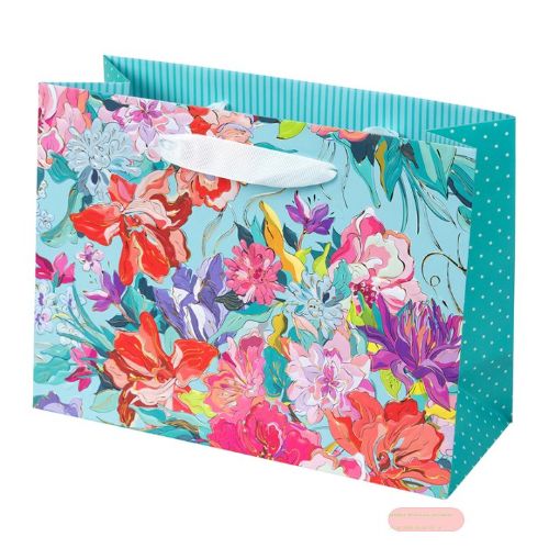 Bild von Geschenktaschen, 25x18x10cm, Velvet Bloom - VE 6