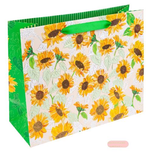 Bild von Geschenktaschen, 33x27x13cm, Sunflower white - VE 12