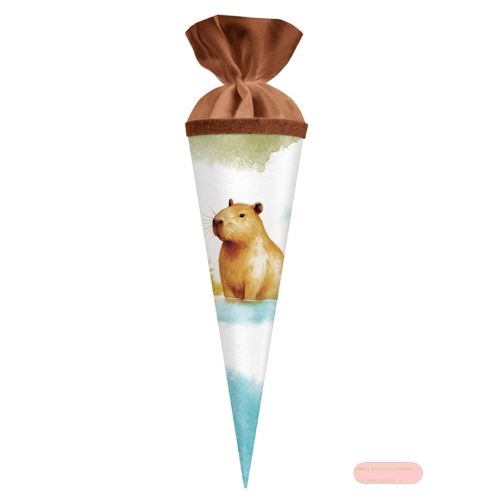 Bild von Geschenktüten 35cm Filzverschluss, Capybara - VE 5