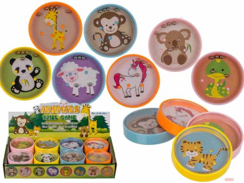 Bild von Geschicklichkeitsspiel, Tiere, D:ca.5cm, Kunststoff, 8-fach gemischt, Display - VE 24