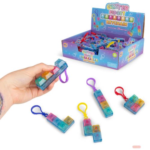 Bild von GLITTER CLICKER KEYCHAIN, Fingerspiel Schlüsselanhänger, ca.6cm, Display - VE 36