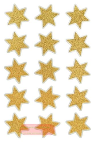 Bild von Glittering Stars, 1 Blatt 10x15cm von Stickers pro Pack - VE 10 (Pack)