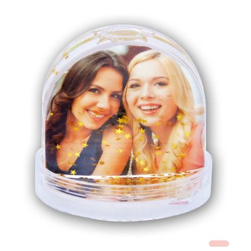 Bild von Glitzerkugel mit Foliensternen für Foto, Photo Globe Star, 6,5x6,2cm, Box, Display - VE 6