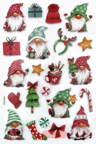 Bild von GNOMES, 1 Blatt 14x21cm von Stickers pro Pack - VE 10 (Pack)