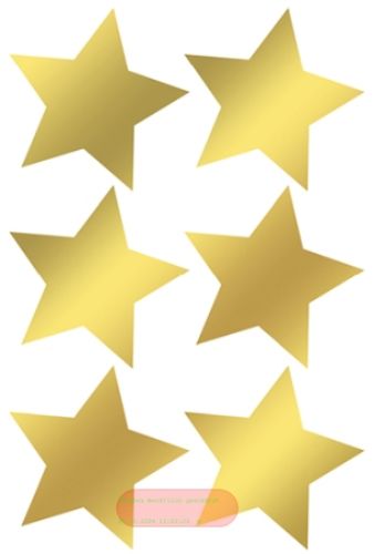 Bild von GOLDSTERNE, 1 Blatt 11,5x17cm von Stickers pro Pack - VE 10 (Pack)
