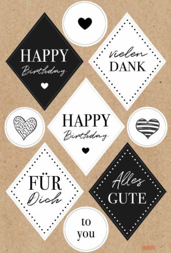 Bild von Graphic Birthday, Sticker rund 5,3 cm, (24er-Pack) - VE 10 (Pack)