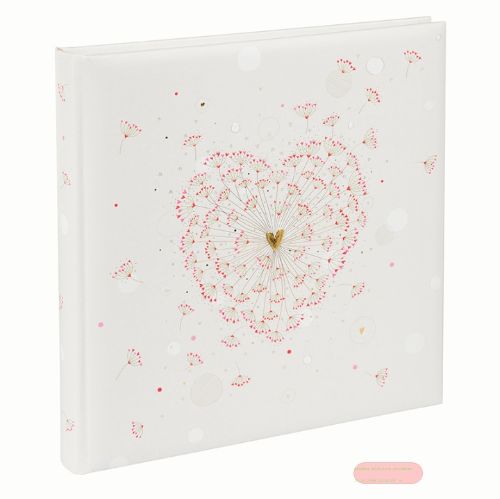 Bild von Hochzeitsfotoalbum 60 S.weiss, 30x31cm, Golden Heart