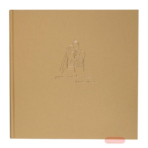 Bild von Hochzeitsfotoalbum 60 S.weiss, 30x31cm, naturLiebe braun you and me forever