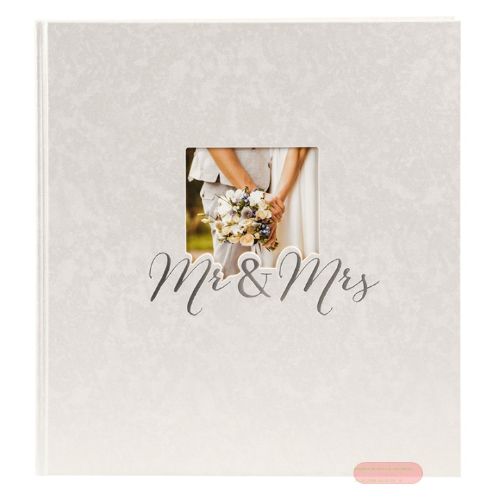 Bild von Hochzeitsfotoalbum 60 S.weiss, 30x31cm, p.p., Mr. & Mrs.