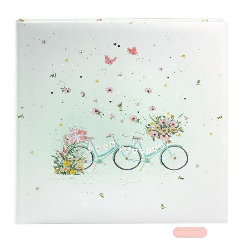 Bild von Hochzeits-Gästebuch mit 100 Seiten illustriert, 24,5x22,5cm, Floral Tandem