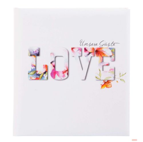 Bild von Hochzeits-Gästebuch mit 176 Seiten weiss, 23x25cm, Big Love