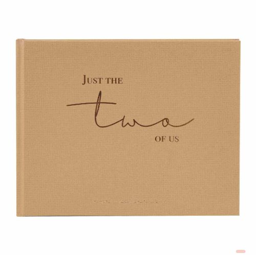 Bild von Hochzeits-Gästebuch, 50 S.weiss mit verdeckter Spirale,29x23cm, just the two of us, brown