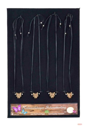 Bild von Halskette mit Bergmassiv aus Holz, mit Display - VE 24