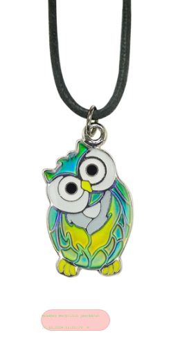 Bild von Halskette mit Blue Magic Eule-Anhänger, auf Headerkarte - VE 8