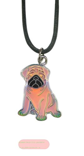 Bild von Halskette mit Blue Magic Mops-Anhänger, auf Headerkarte - VE 8