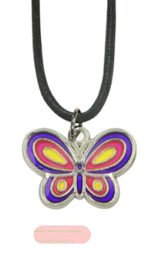 Bild von Halskette mit Blue Magic Schmetterling-Anhänger, auf Headerkarte - VE 8