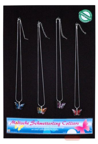 Bild von Halskette mit gemischten modischen Schmetterling-Anhänger, Displaykarte - VE 24
