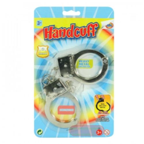 Bild von HANDCUFF, Handschellen metall, ca.26cm, Blisterverpackung - VE 24