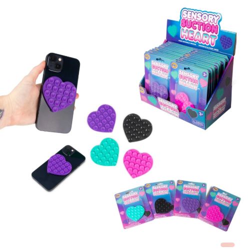 Bild von HEART PHONE SUCTION SUCKER, Herzform mit Saugnäpfen für Handy, ca.7cm, Display - VE 24
