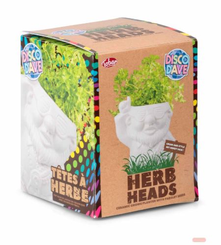 Bild von HERB HEADS - DISCO DAVE, Kräuterkopf Keramik Petersilie, ca.11cm - VE 6