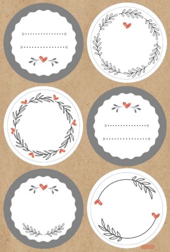 Bild von Herzblatt, Sticker rund 5,3 cm, (24er-Pack) - VE 10 (Pack)