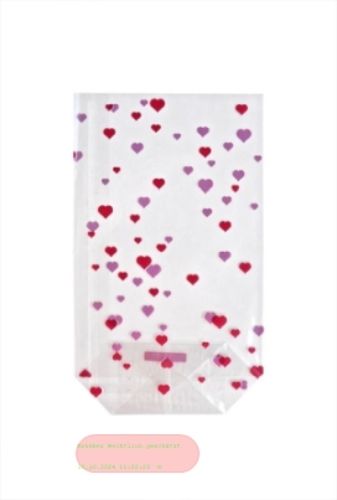 Bild von HERZEN, Klarsichtbeutel mit Verschlussclips, 115x190mm ( 10er- Sets)- VE 12 (Sets)