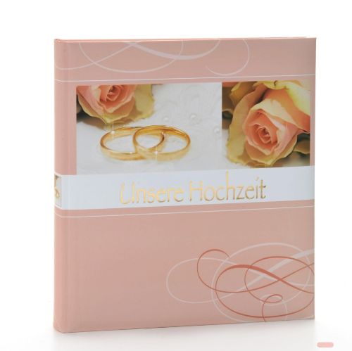 Bild von Hochzeitsfotoalbum "Forever" 4 S.illustriert, 60 S.weiss, 30x31cm, Rose, rosa