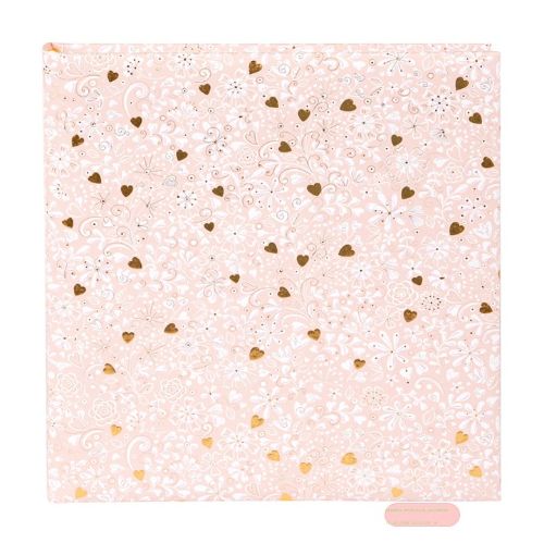 Bild von Hochzeitsfotoalbum 60 S.weiss, 30x31cm, Finamente rosé