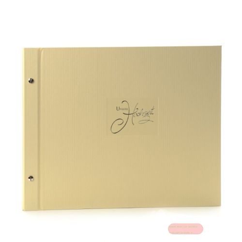 Bild von Hochzeits-Schraubalbum "Seda" 30x25cm, 40 S.weiss, creme