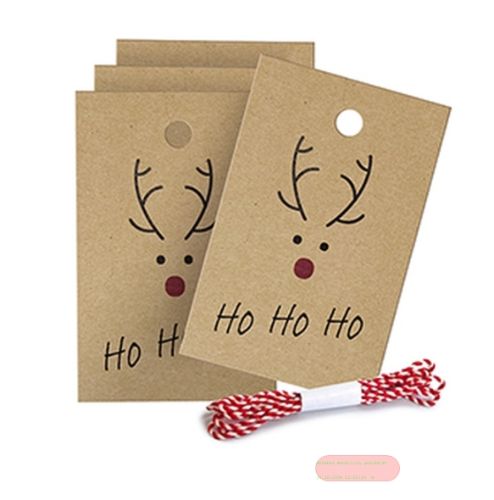 Bild von HOHOHO, Anhängerset, 5er Set, 8,5x5,5cm & 1,1m Kordel - VE 10 (Sets)