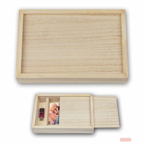 Bild von Holz Box USB Brown 13x18cm, CX7557 - VE 3