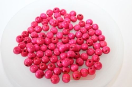 Bild von Holzperlen rund, oriental, ca.100 Stk., Beutel zu 29gr.