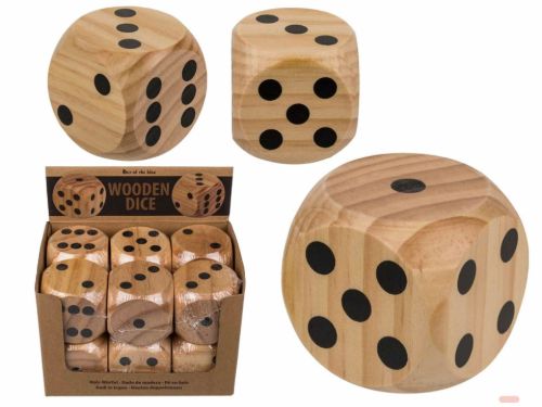 Bild von Holz-Würfel natur, ca.6x6cm, Display - VE 12