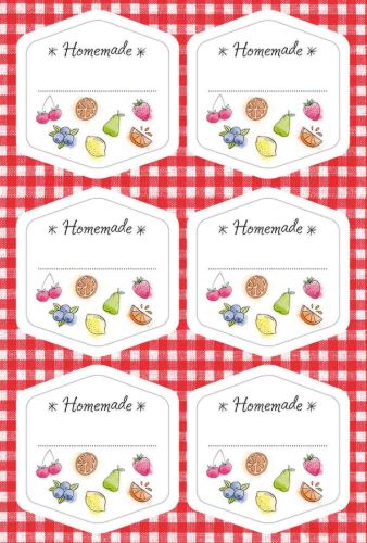 Bild von Homade Fruits, Sticker rund 5,3 cm, (24er-Pack) - VE 10 (Pack)