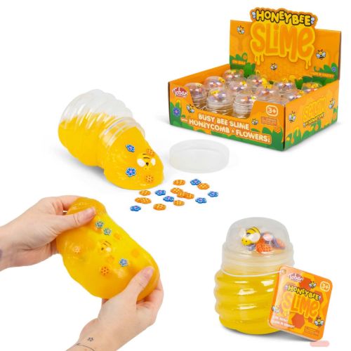 Bild von HONEYBEE SLIME, Schleim Biene im Honig gemischt, ca.8cm, im Display - VE 12