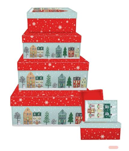 Bild von Kartonage 6er Set, grössen gemäss Katalog, Winterstadt