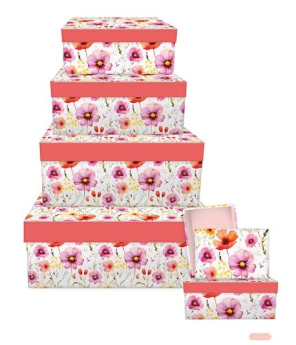 Bild von Kartonage Rechteck 6er Set, grössen gemäss Katalog, Summer Morning