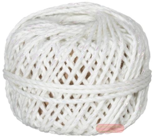 Bild von Irisé-Kordel, Knäuel gedreht, 2mm x 10m, weiss - VE 10