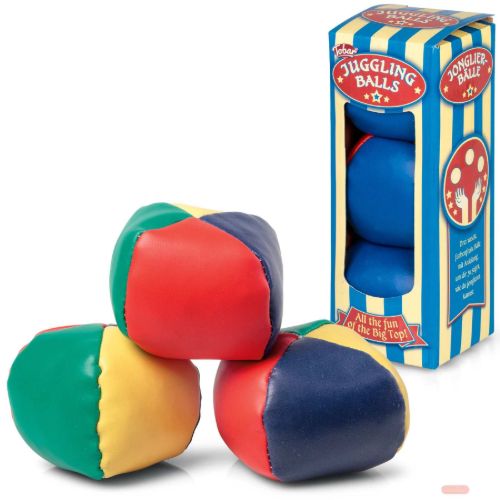 Bild von JUGGLING BALLS SET, Jonglierbälle im 3er Set, Kunstleder, ca.6cm, in Box - VE 6