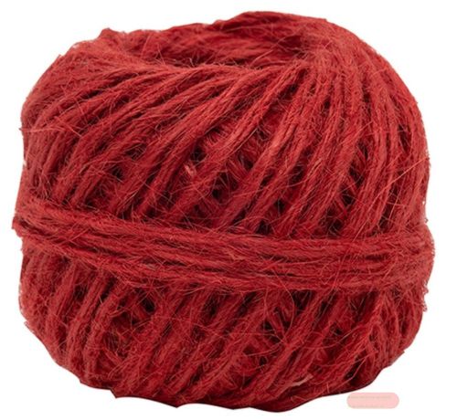 Bild von Jutekordel, Knäuel gedreht, 2mm x 10m, rot - VE 10