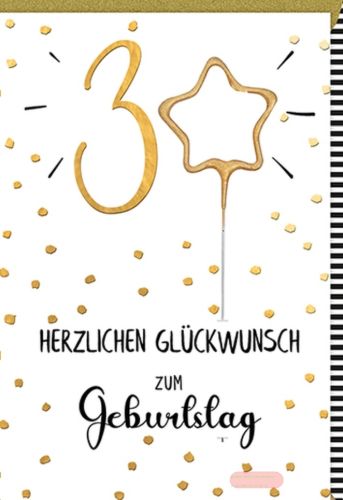 Bild von Karte Geb.Zahl 30, PK 395 - VE 6