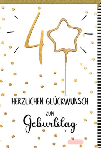 Bild von Karte Geb.Zahl 40, PK 395 - VE 6