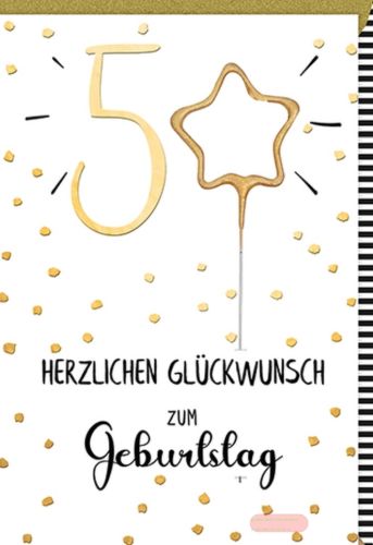 Bild von Karte Geb.Zahl 50, PK 395 - VE 6