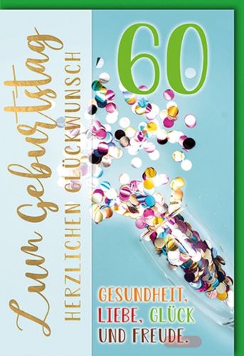 Bild von Karte Geb.Zahl 60. PK 299 - VE 6