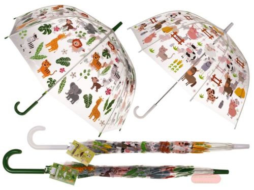 Bild von Kinder-Regenschirm Transparent, 2-fach sortiert., D: 72cm - VE 6