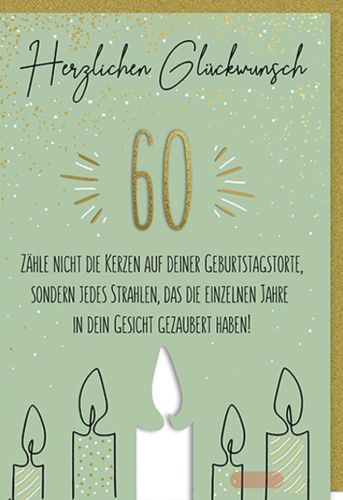 Bild von Karte Geb.Zahl 60. PK 329 - VE 6